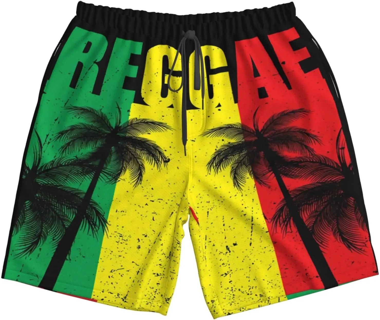 Jamaican Flag Men's Quick Dry Swim Trunks Beach Board Shorts Swimming Swimwear