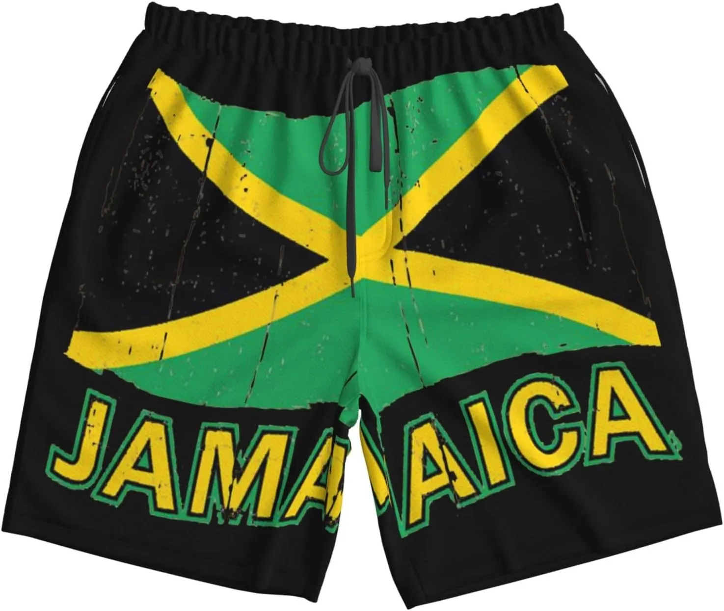 Jamaican Flag Men's Quick Dry Swim Trunks Beach Board Shorts Swimming Swimwear