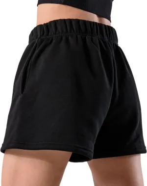 Kamo Fitness CozyTec Sweat Shorts Women High Waisted Lounge Comfy Casual Cotton Shorts with Pockets