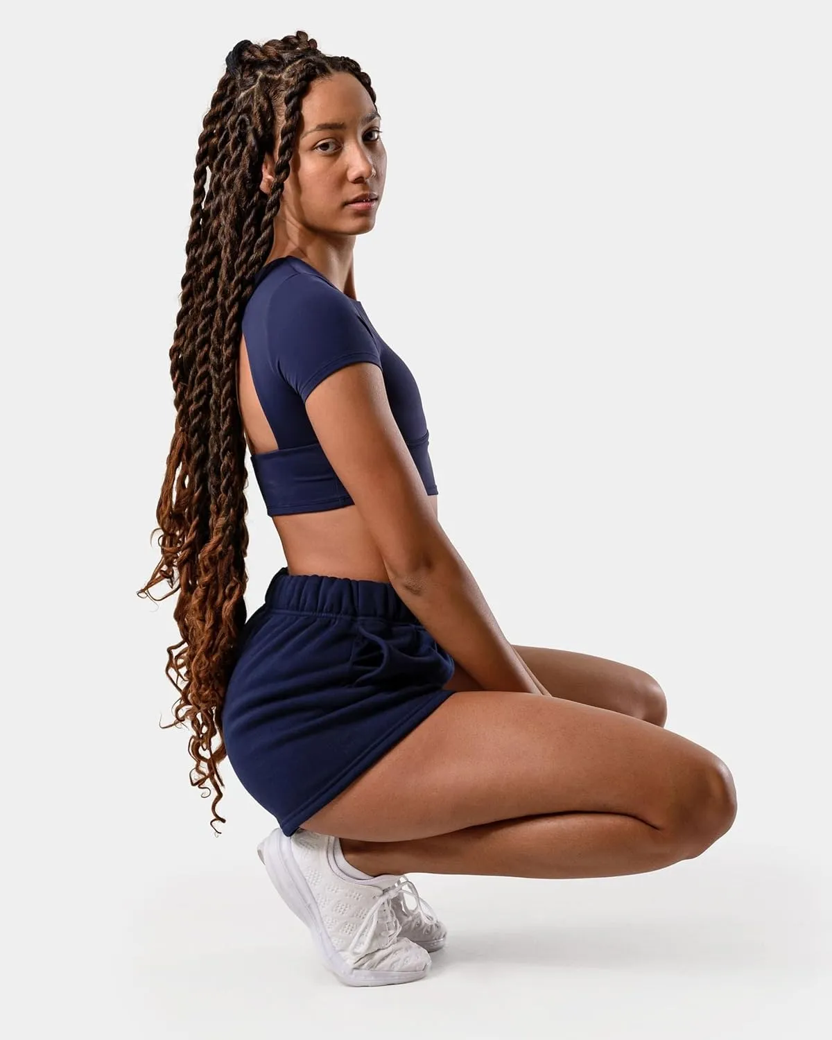 Kamo Fitness CozyTec Sweat Shorts Women High Waisted Lounge Comfy Casual Cotton Shorts with Pockets