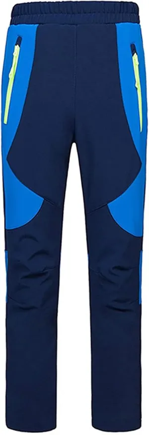 Kids Softshell Pants Toddler Girls Water 𝗥epellent Windproof Trousers Boys Outdoor Winter Warm Hiking Trousers