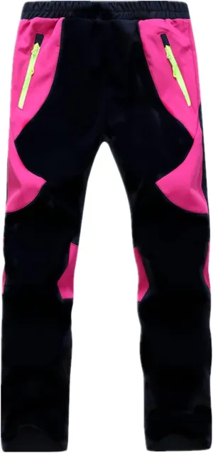 Kids Softshell Pants Toddler Girls Water 𝗥epellent Windproof Trousers Boys Outdoor Winter Warm Hiking Trousers