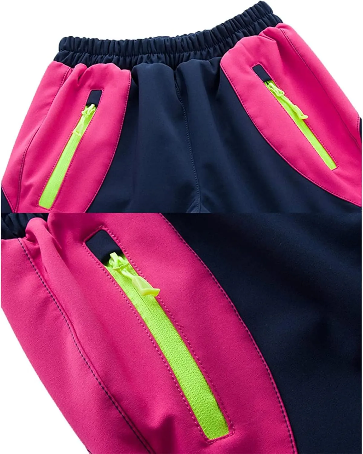 Kids Softshell Pants Toddler Girls Water 𝗥epellent Windproof Trousers Boys Outdoor Winter Warm Hiking Trousers