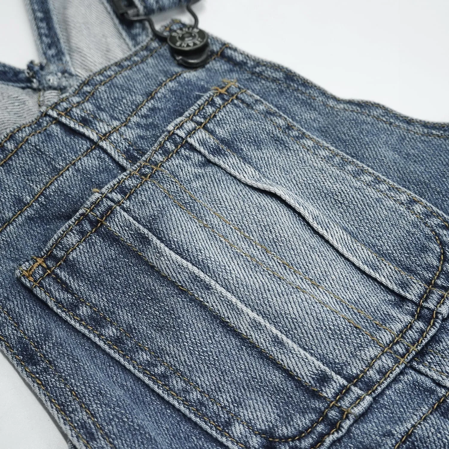 KIDSCOOL SPACE Girls Denim Overalls,Little Big Kids Wide-Leg Jeans Dungarees Pants
