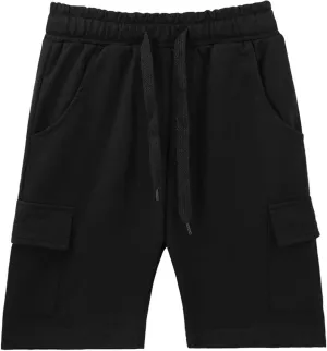 KISBINI Boys' Girls' Shorts Pull On Sweat Cargo Shorts for Kids