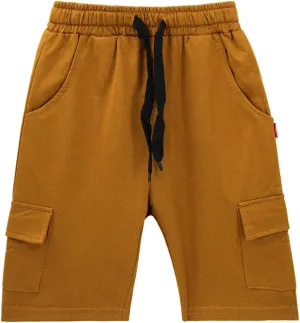KISBINI Boys' Girls' Shorts Pull On Sweat Cargo Shorts for Kids