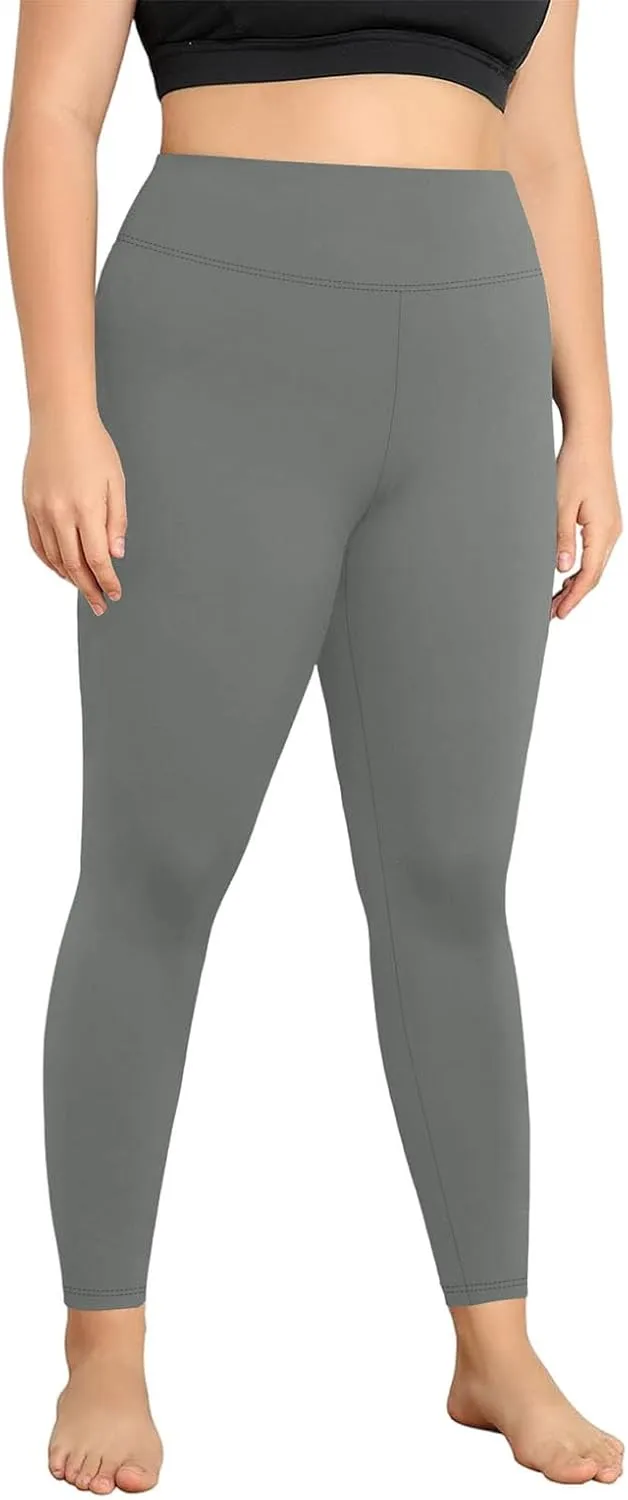 Leggings for Women Plus Size Tummy Control Lightweight Stretch High Waist Pants Soft Running Workout Trendy Yoga Pants