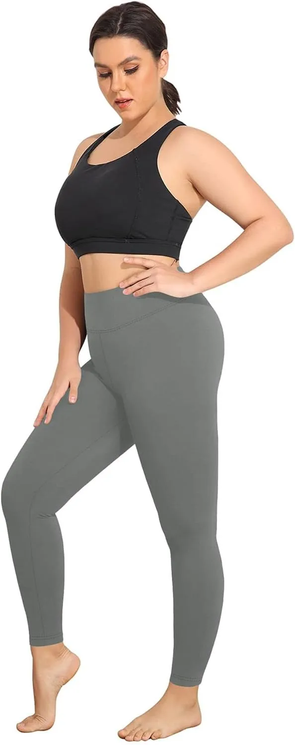 Leggings for Women Plus Size Tummy Control Lightweight Stretch High Waist Pants Soft Running Workout Trendy Yoga Pants