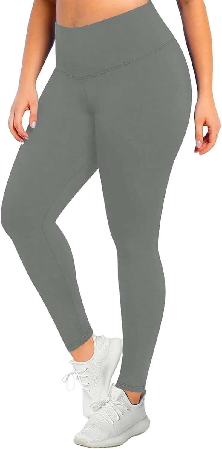 Leggings for Women Plus Size Tummy Control Lightweight Stretch High Waist Pants Soft Running Workout Trendy Yoga Pants