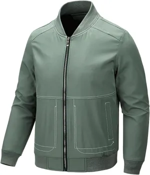 Lightweight Bomber Jacket for Men Casual Spring Fall Zip Up Sports Coat Hiking Travel Climbing Windbreaker Jackets