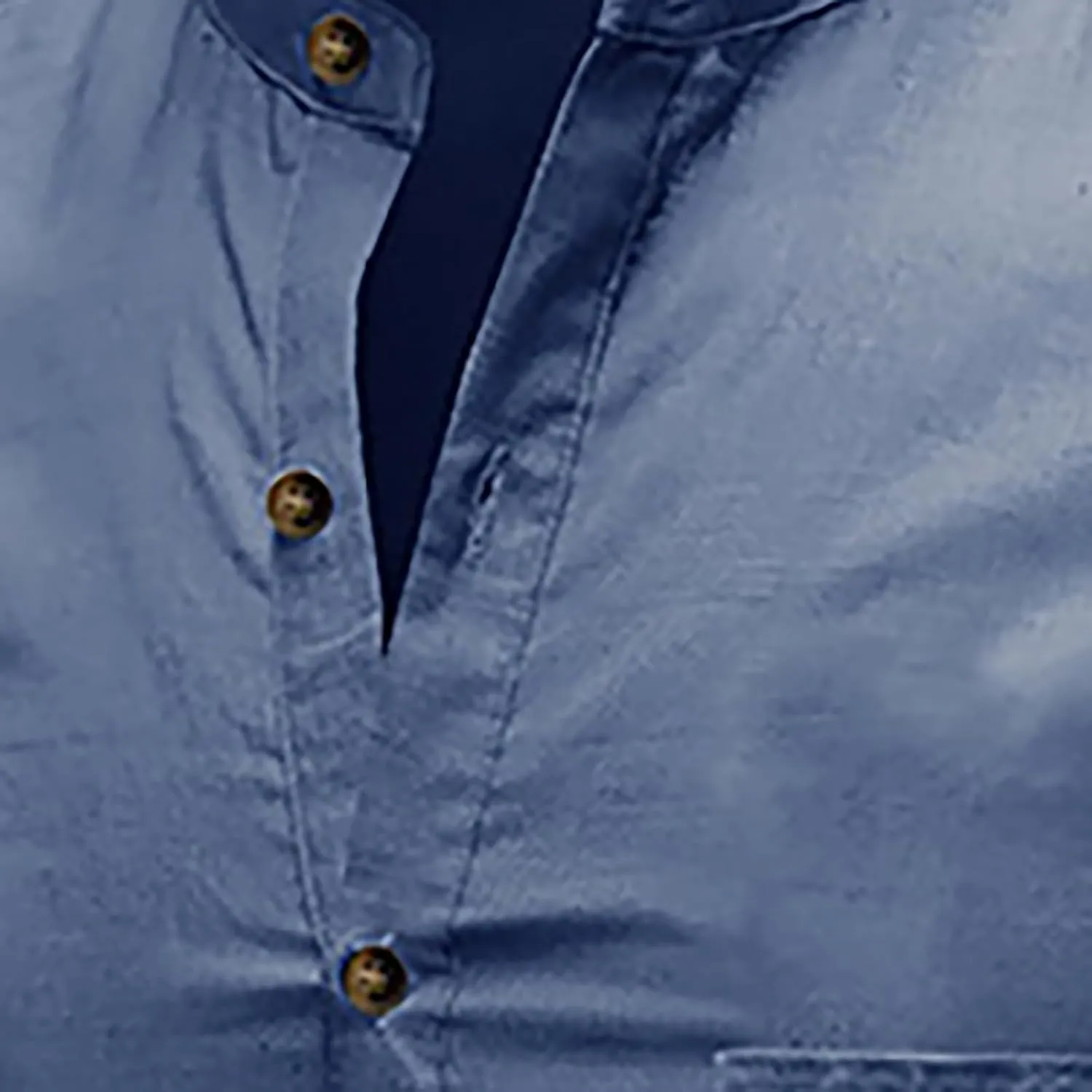 Linen Henley Shirts for Men Casual Short Sleeve Crewneck Summer Vocation Beach Shirts with Pocket Trendy Resort Wear