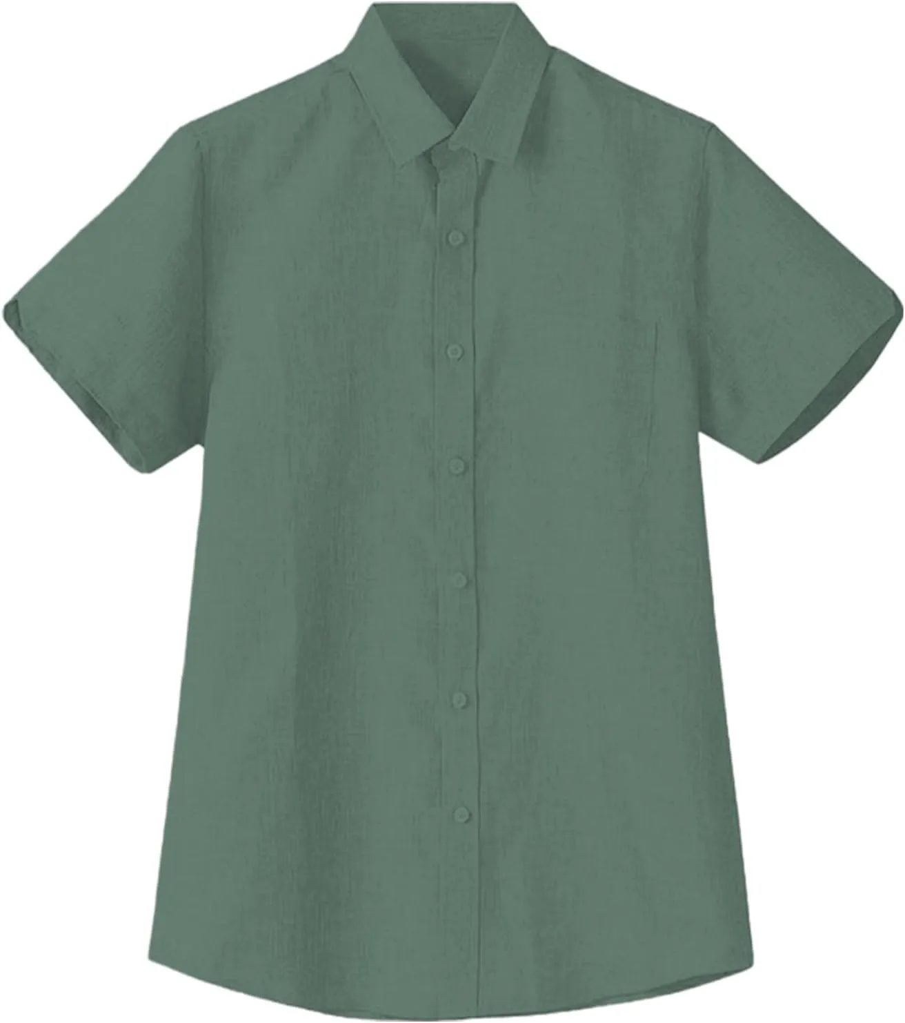 Linen Shirts for Men Slim Fit Short Sleeve Button Down Dress Shirts Wrinkle Free Casual Vacation Beach Summer Tops
