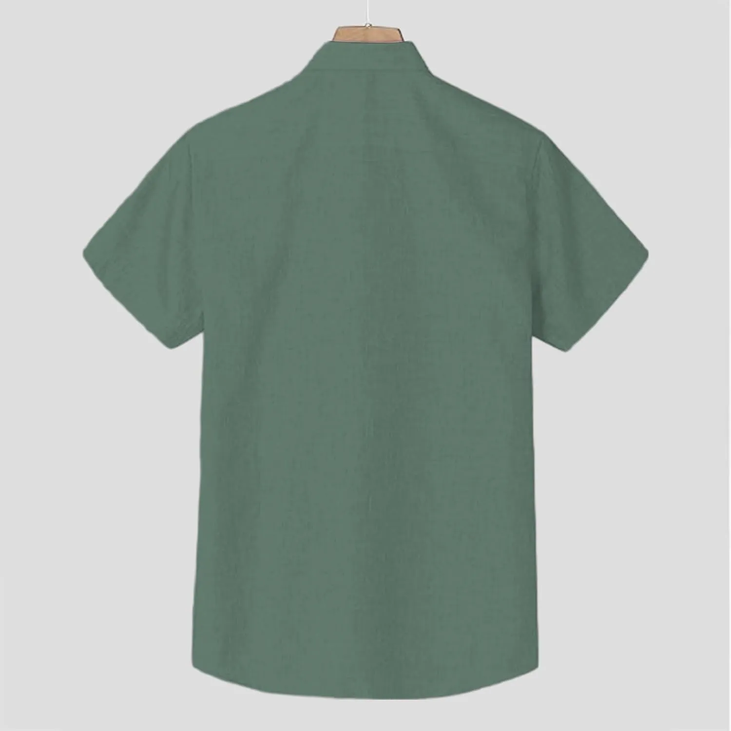 Linen Shirts for Men Slim Fit Short Sleeve Button Down Dress Shirts Wrinkle Free Casual Vacation Beach Summer Tops