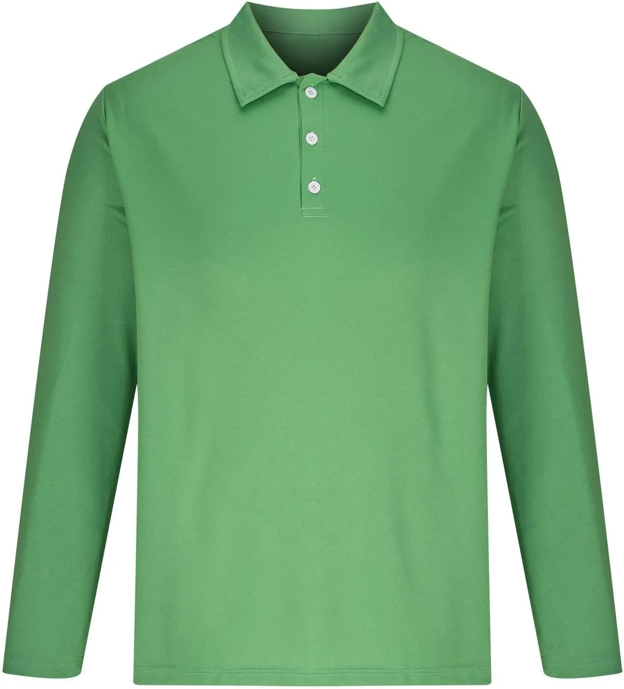 Long Sleeve Polo Shirt for Men Casual Workwear Office Outfit Regular Fit Performance Tee Fall Solid Stylish Tops