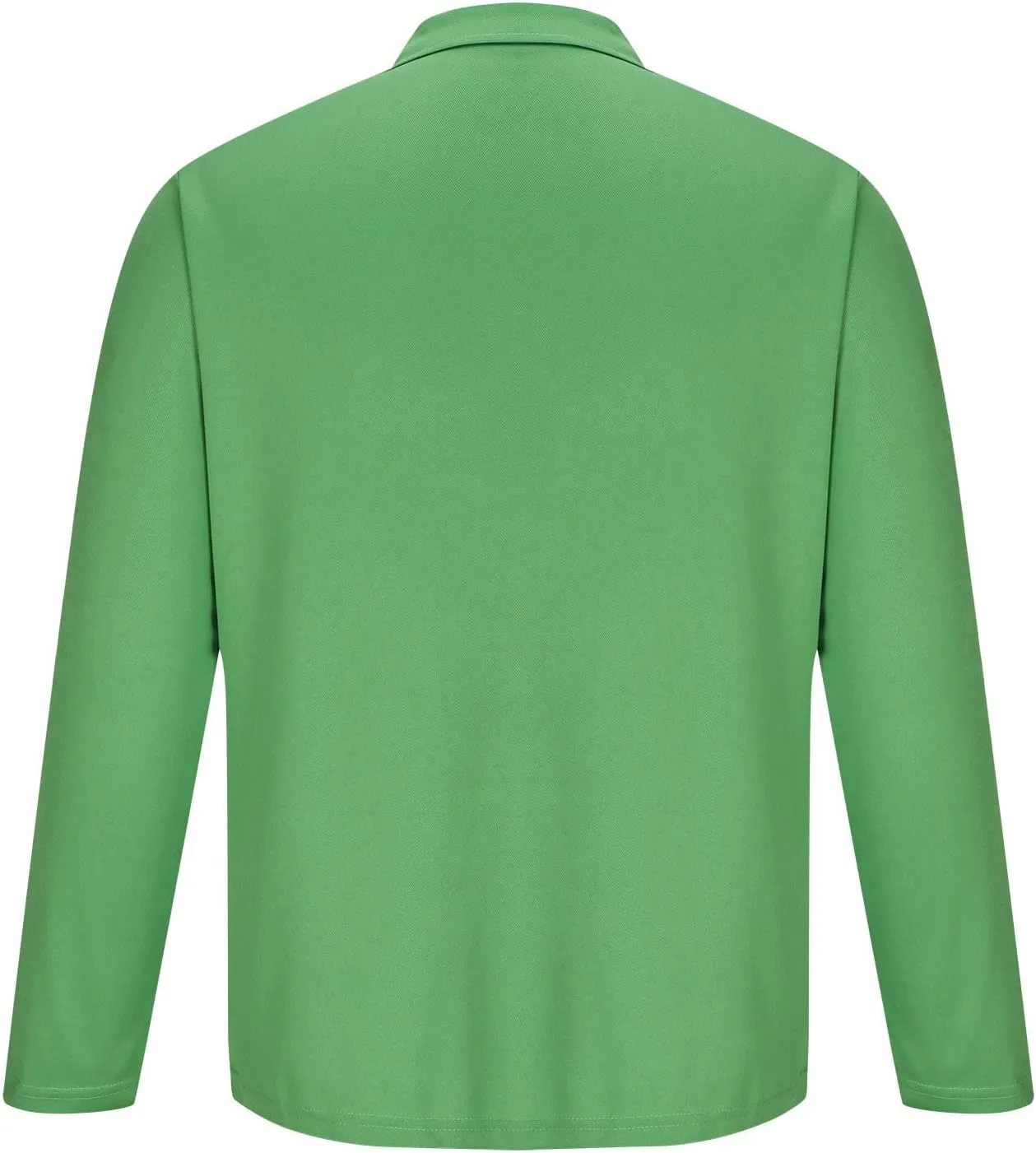 Long Sleeve Polo Shirt for Men Casual Workwear Office Outfit Regular Fit Performance Tee Fall Solid Stylish Tops