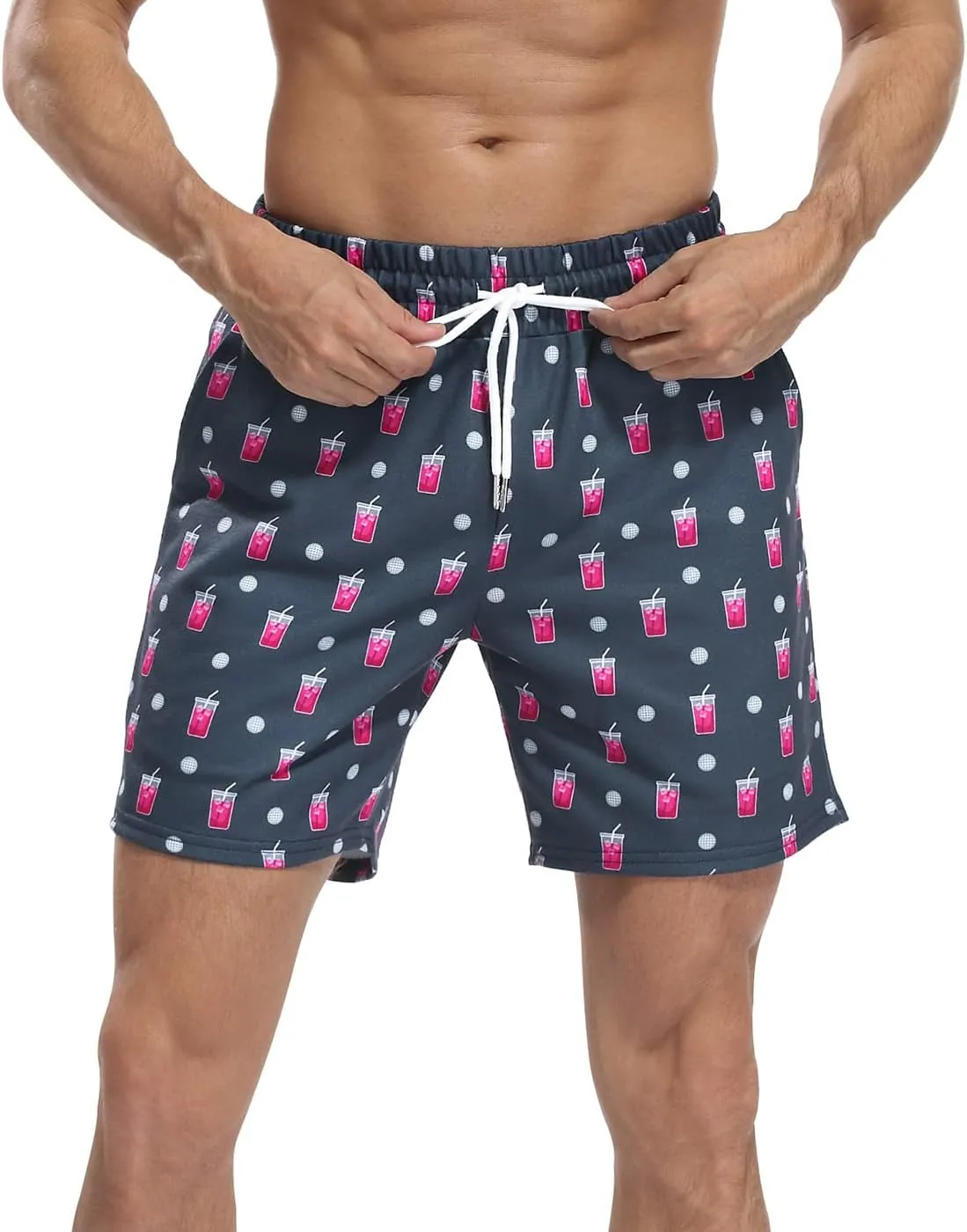 LRD Sweat Shorts for Men 7 inch Inseam Casual Athletic Pocket Jogger Shorts