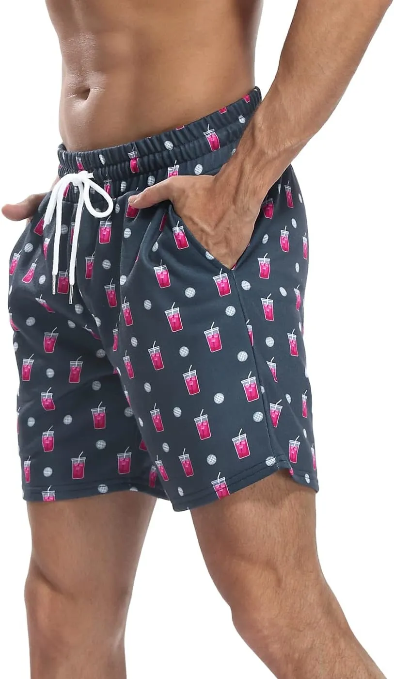 LRD Sweat Shorts for Men 7 inch Inseam Casual Athletic Pocket Jogger Shorts