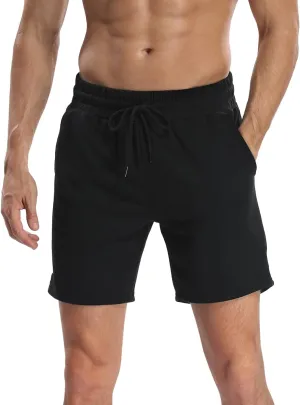 LRD Sweat Shorts for Men 7 inch Inseam Casual Athletic Pocket Jogger Shorts