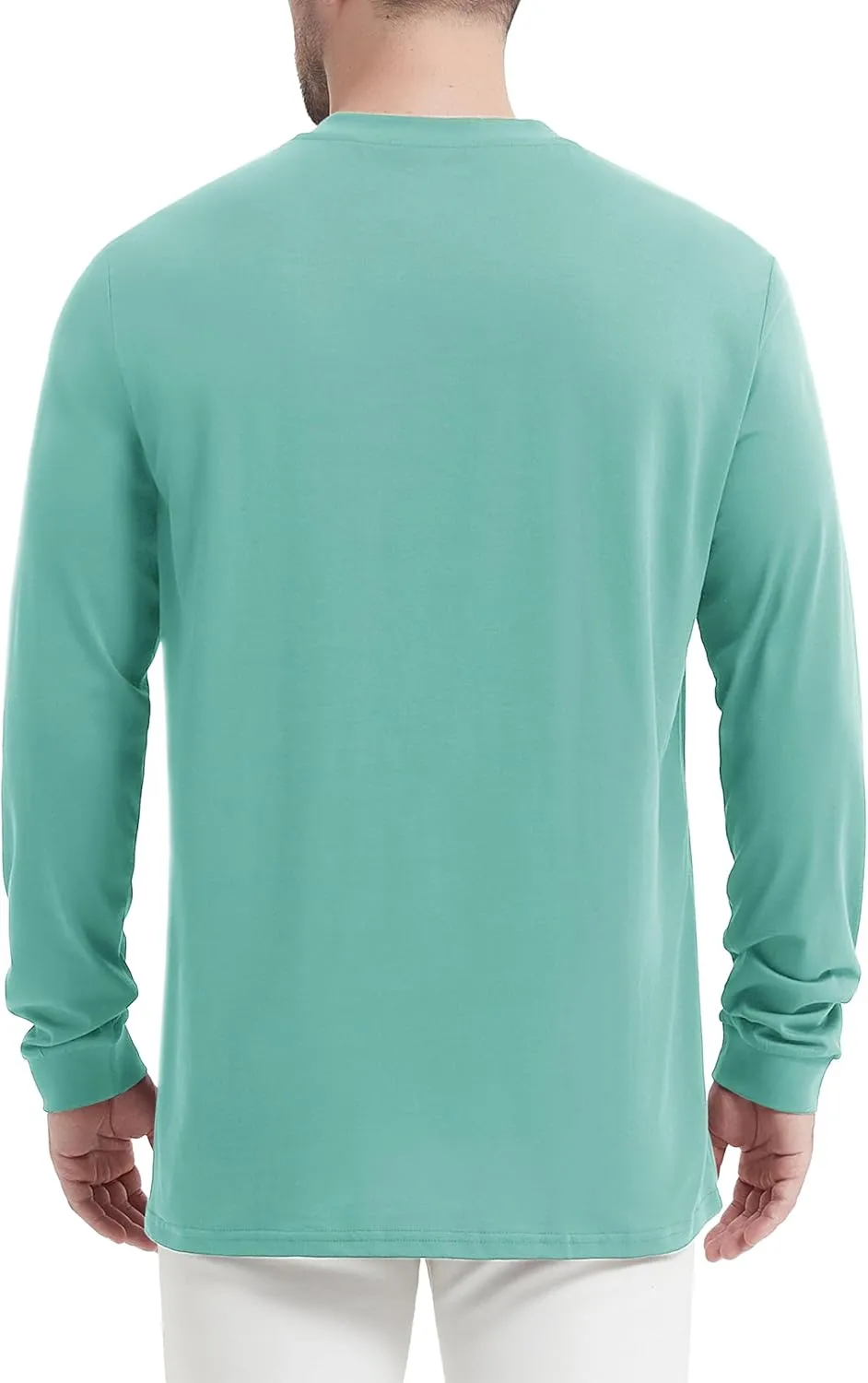 MAGCOMSEN Mens Henley Long Sleeve Casual Shirts Cotton Pocket t Shirts Summer Fitted Plain Tops Lightweight Fashion