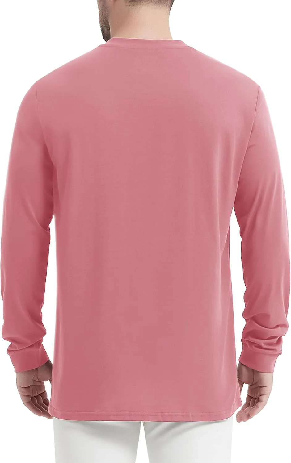 MAGCOMSEN Mens Henley Long Sleeve Casual Shirts Cotton Pocket t Shirts Summer Fitted Plain Tops Lightweight Fashion