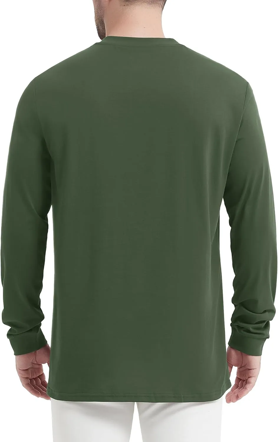 MAGCOMSEN Mens Henley Long Sleeve Casual Shirts Cotton Pocket t Shirts Summer Fitted Plain Tops Lightweight Fashion