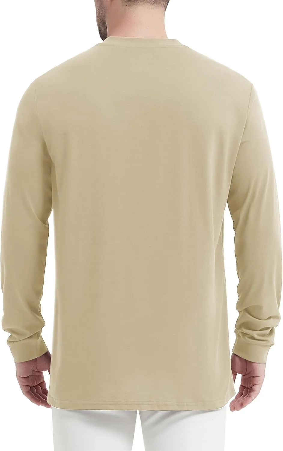 MAGCOMSEN Mens Henley Long Sleeve Casual Shirts Cotton Pocket t Shirts Summer Fitted Plain Tops Lightweight Fashion