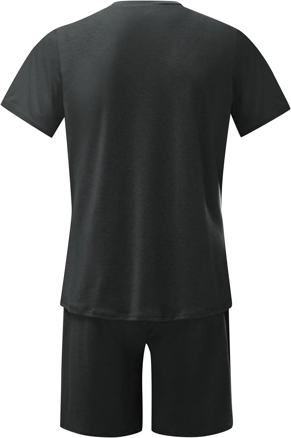 Men 2 Piece Outfits Summer Casual Crew Neck Muscle Short Sleeve Tee Shirts and Classic Fit Sport Shorts Set Tracksuit