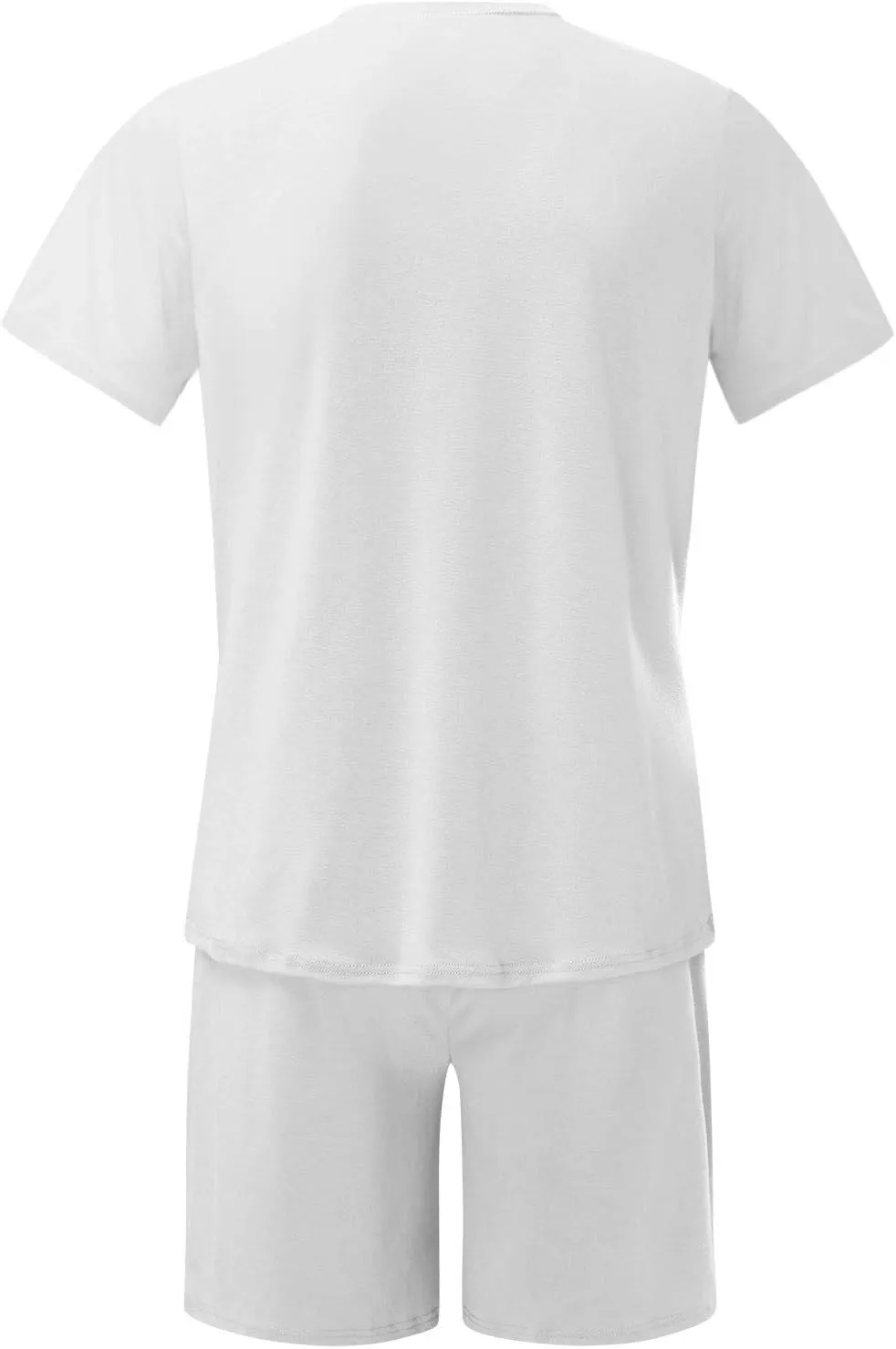 Men 2 Piece Outfits Summer Casual Crew Neck Muscle Short Sleeve Tee Shirts and Classic Fit Sport Shorts Set Tracksuit