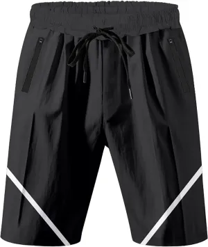 Men Athletic Shorts Beach Basketball Workout SweatShorts Elastic Waist Drawstring Loose Fit Comfy Shorts with Pockets