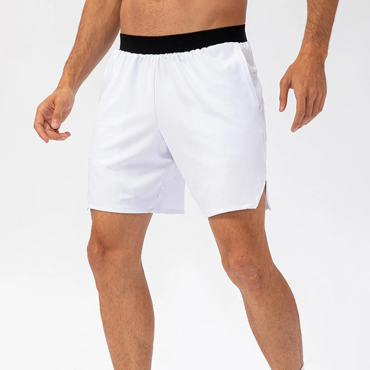 Men Athletic Workout Shorts Summer Quick Dry Short Elastic Waist Running Shorts Cycling Biker Short Pants