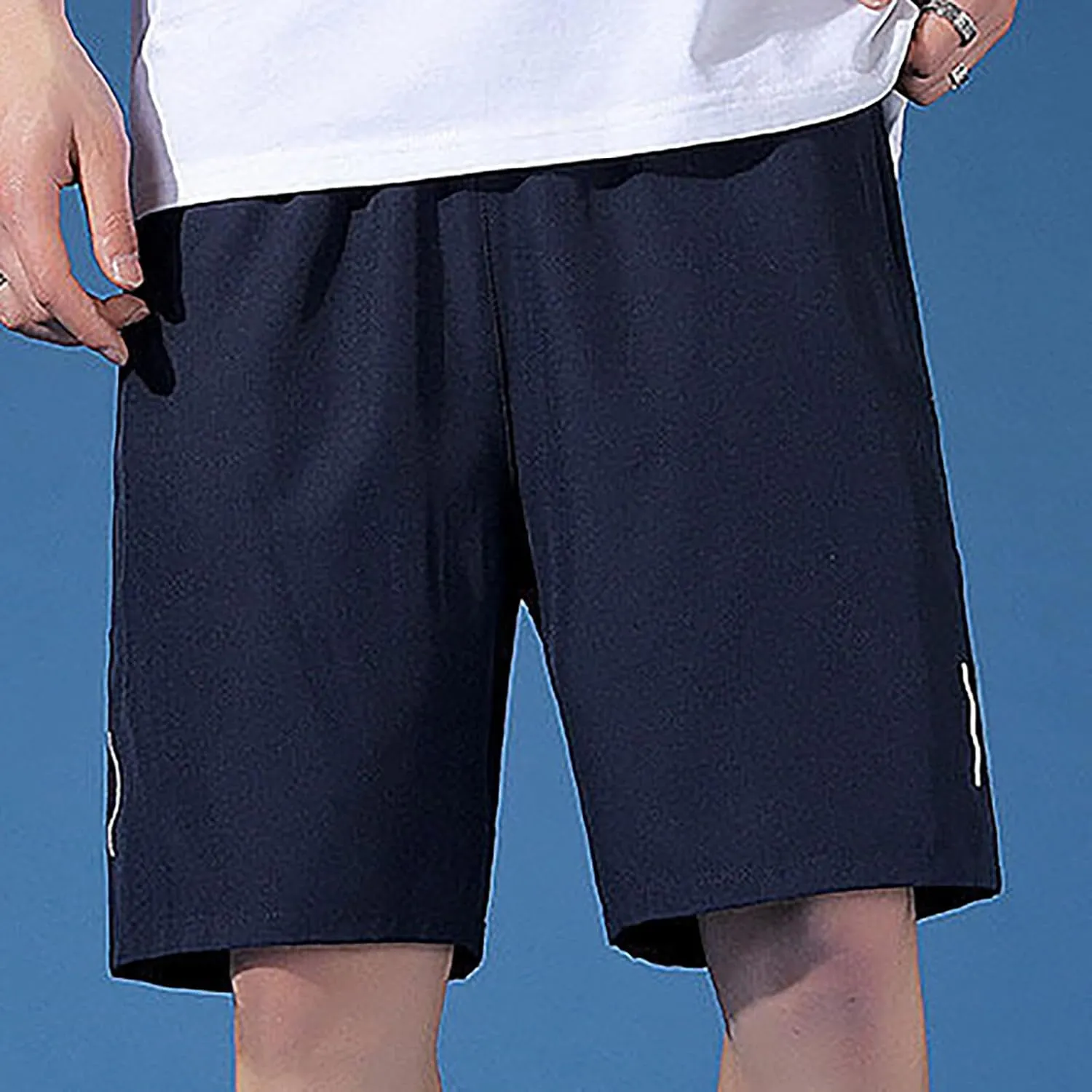 Men Big and Tall Shorts Quick Dry Gym Casual Short Lightweight Breathable Outdoor Shorts with Zip Pockets
