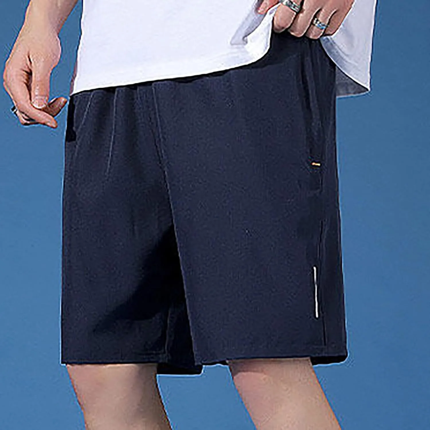 Men Big and Tall Shorts Quick Dry Gym Casual Short Lightweight Breathable Outdoor Shorts with Zip Pockets