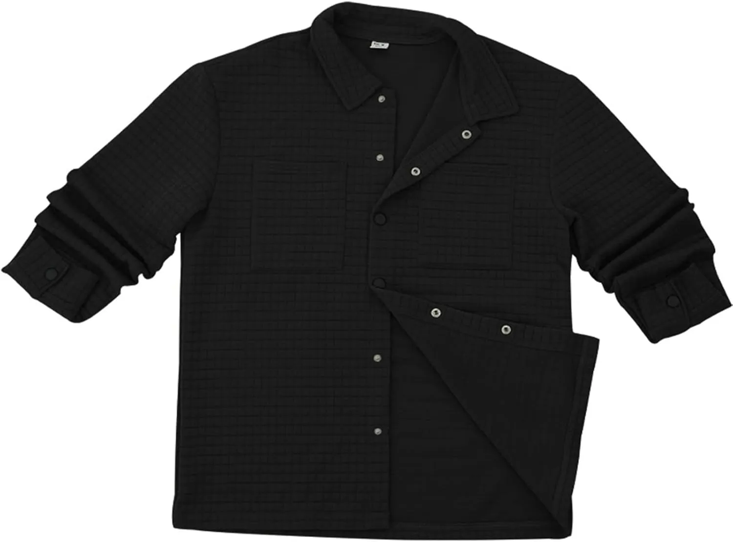 Men Casual Plaid Shirt Long Sleeve Lapel Button Cotton Casual Coat Outdoor Sport Travel Daily Clothes with Pocket