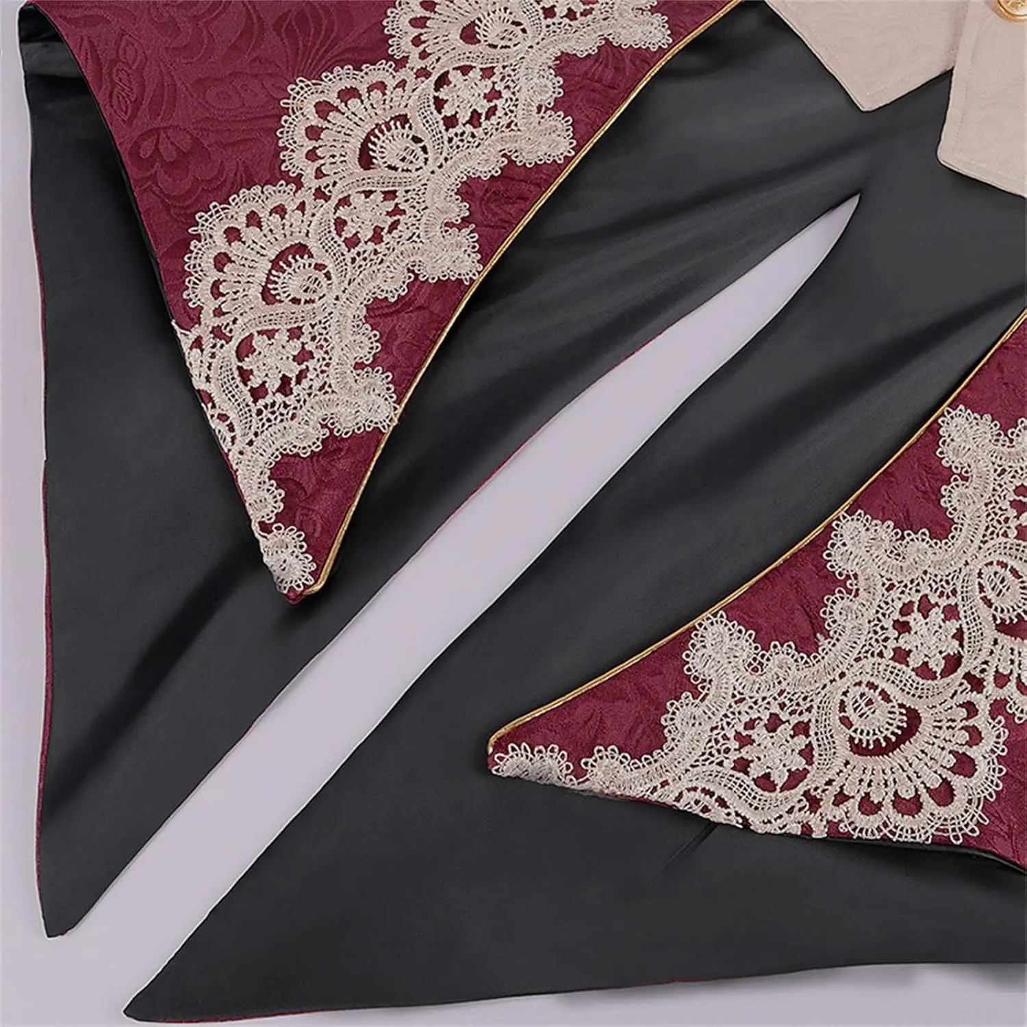 Men Embroidery Steampunk Tailcoat Jackets Turn Down Collar Button Jacket Gothic Victorian Frock Coat Halloween Costume