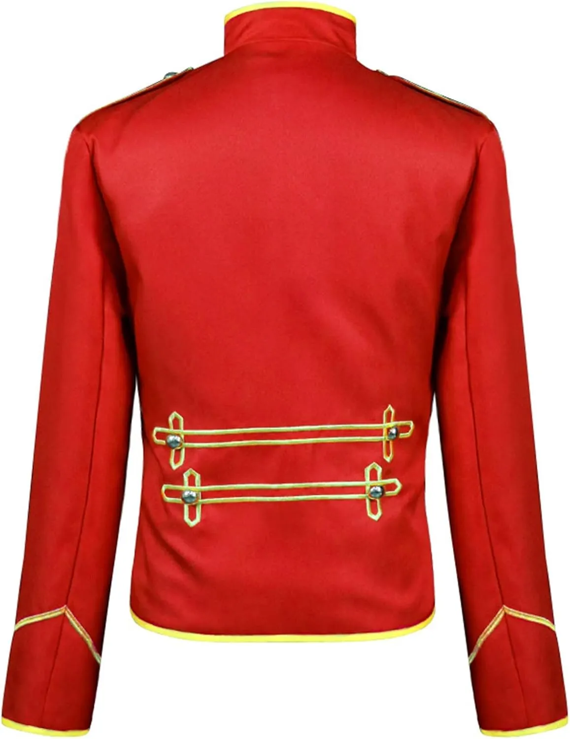 Men Gothic Steampunk Jackets Prince Coats Military Drummer Parade Jacket Zip Up Stand Collar Blazer Halloween Costumes