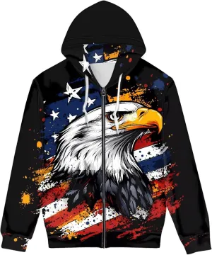 Men Novelty 3D Skull Print Long Sleeve Zip up Hoodies Pullover Sweatshirts with Pocket