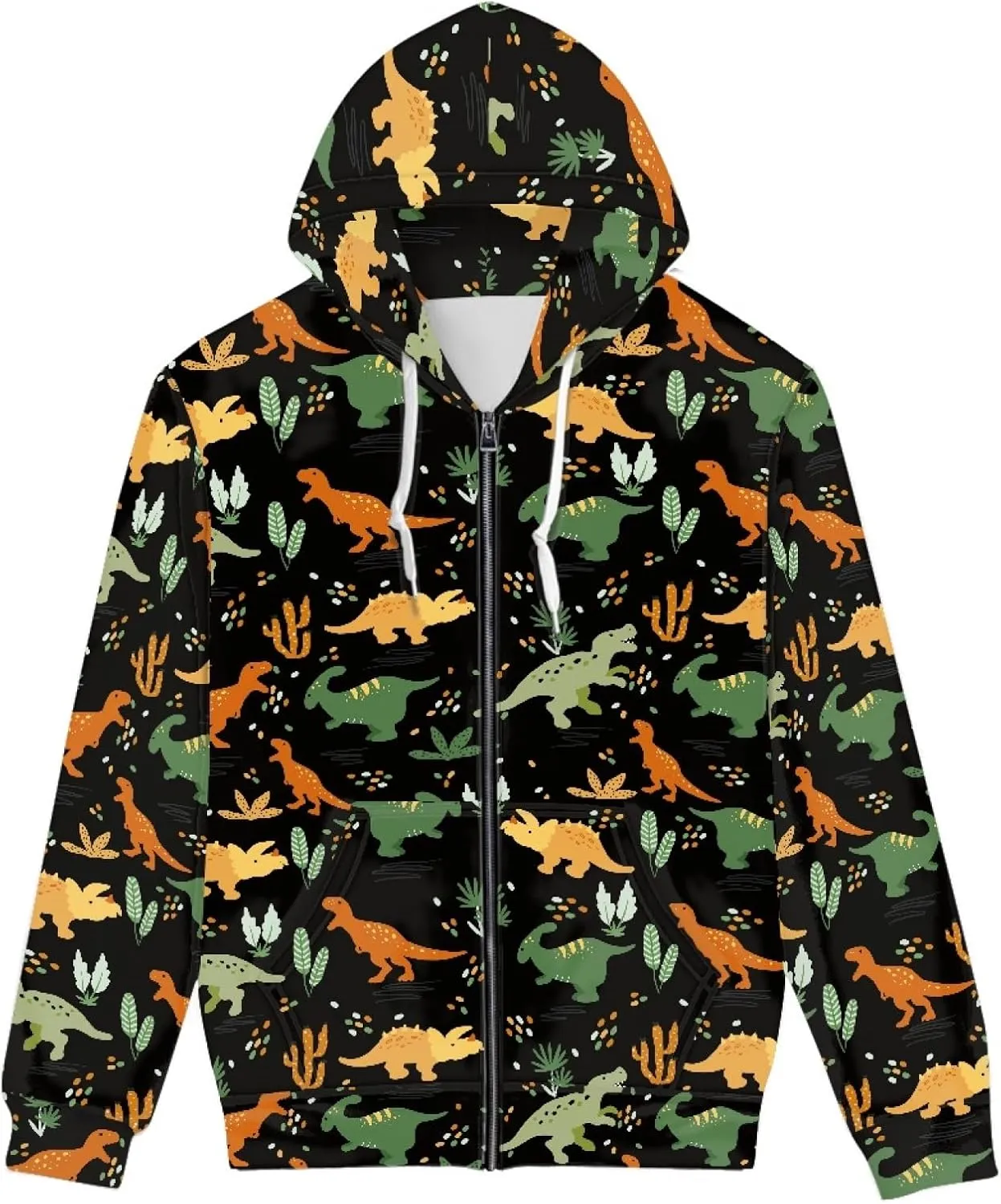 Men Women Full Zip-Up Hoodies 3D Print Graphic Sweatshirts Cool Novelty Hooded Hoodie