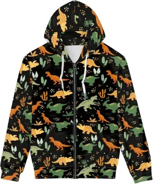 Men Women Full Zip-Up Hoodies 3D Print Graphic Sweatshirts Cool Novelty Hooded Hoodie