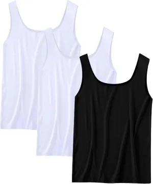 Men's 3 Pack Workout Tank Tops Quick Dry Muscle Sleeveless Shirt Bodybuilding Athletic Summer Running Tee Shirts