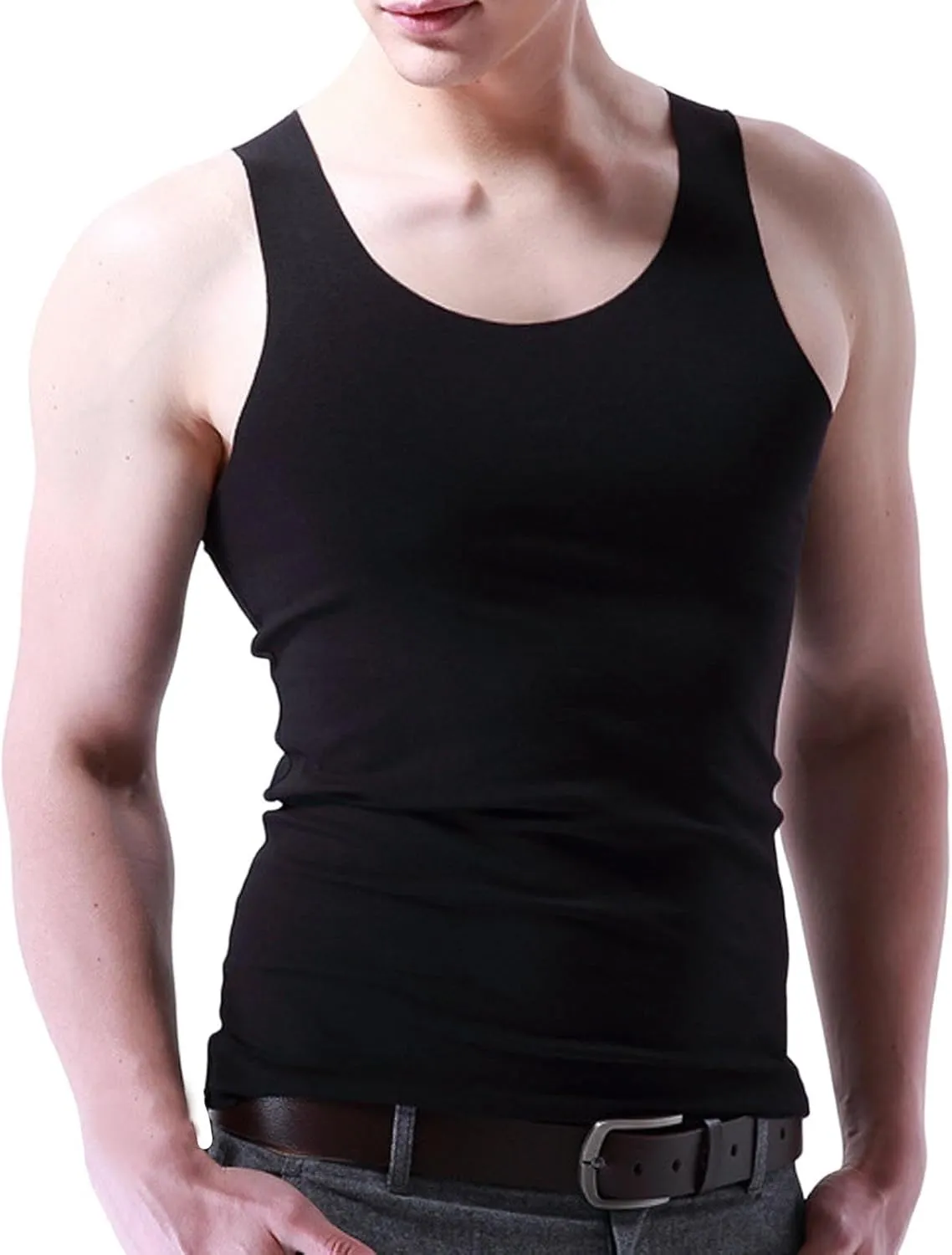 Men's 3 Pack Workout Tank Tops Quick Dry Muscle Sleeveless Shirt Bodybuilding Athletic Summer Running Tee Shirts