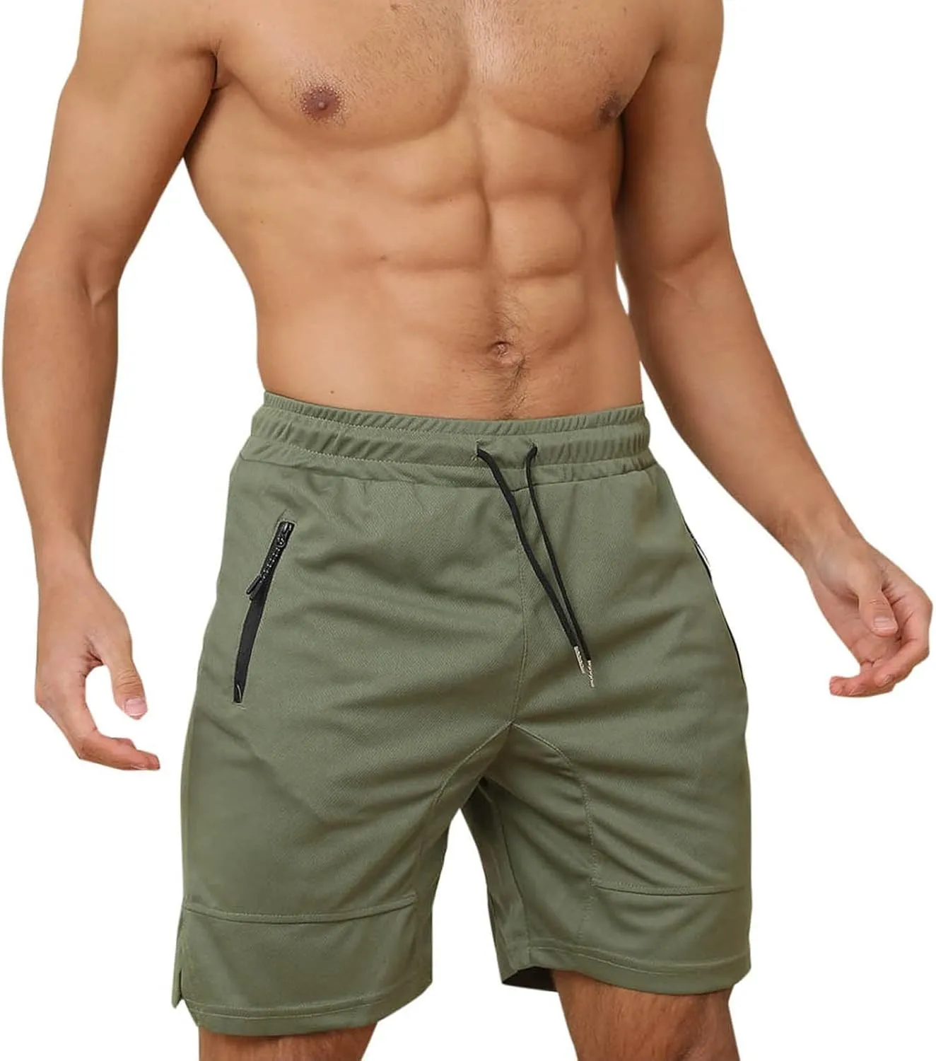 Mens Athletic Shorts Outdoor Sports Basketball Shorts Soft Casual Lightweight Quick Dry Short Shorts with Pockets