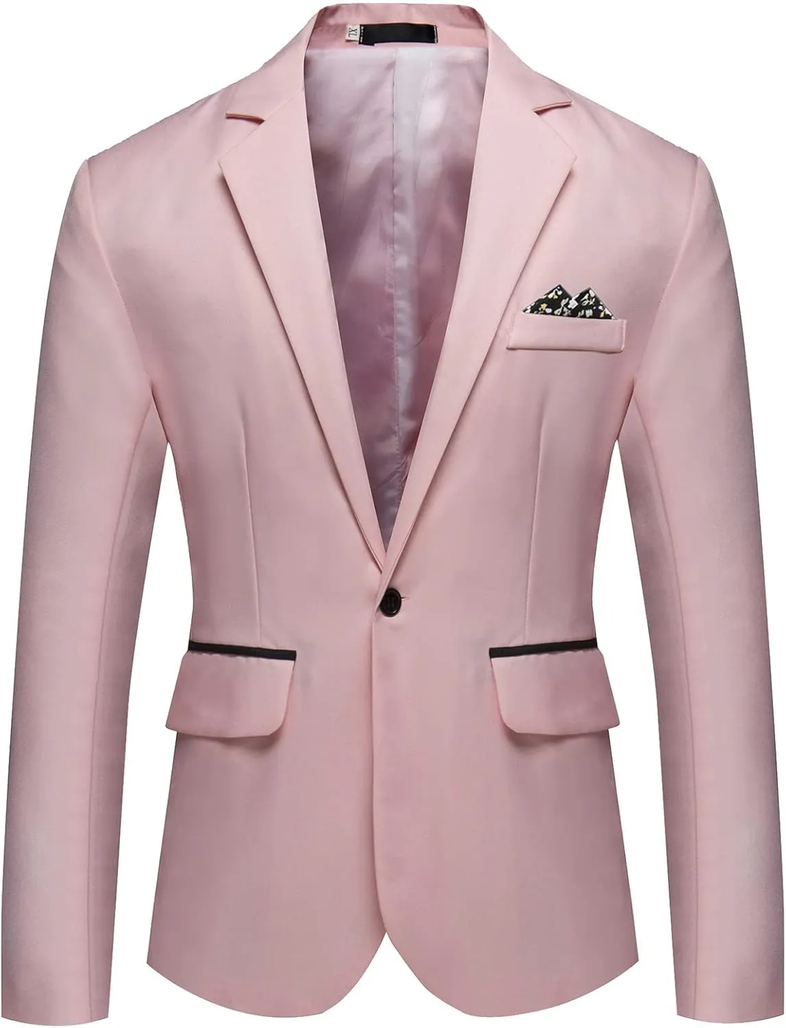 Men's Blazer Jacket Plus Size One Buttons Coton Suit Jackets Stylish Slim Fit Business Work Suit Jacket Sport Coat
