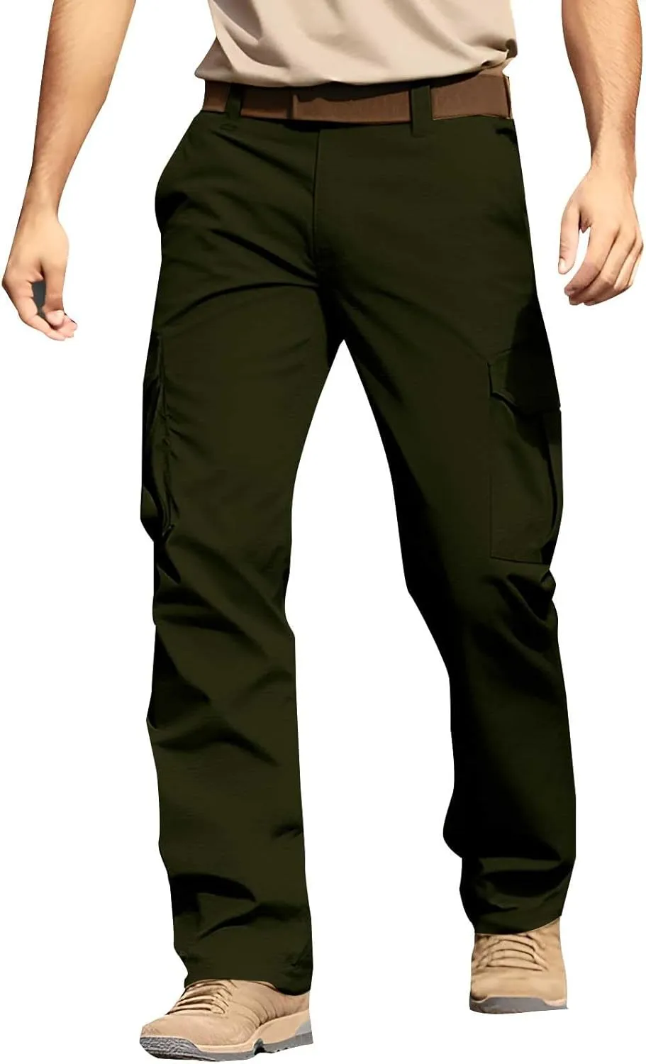 Mens Cargo Pants Thickened Pants Cotton Pocket Multi Color Large Sanitary Pants Multi Pockets Relaxed Fit