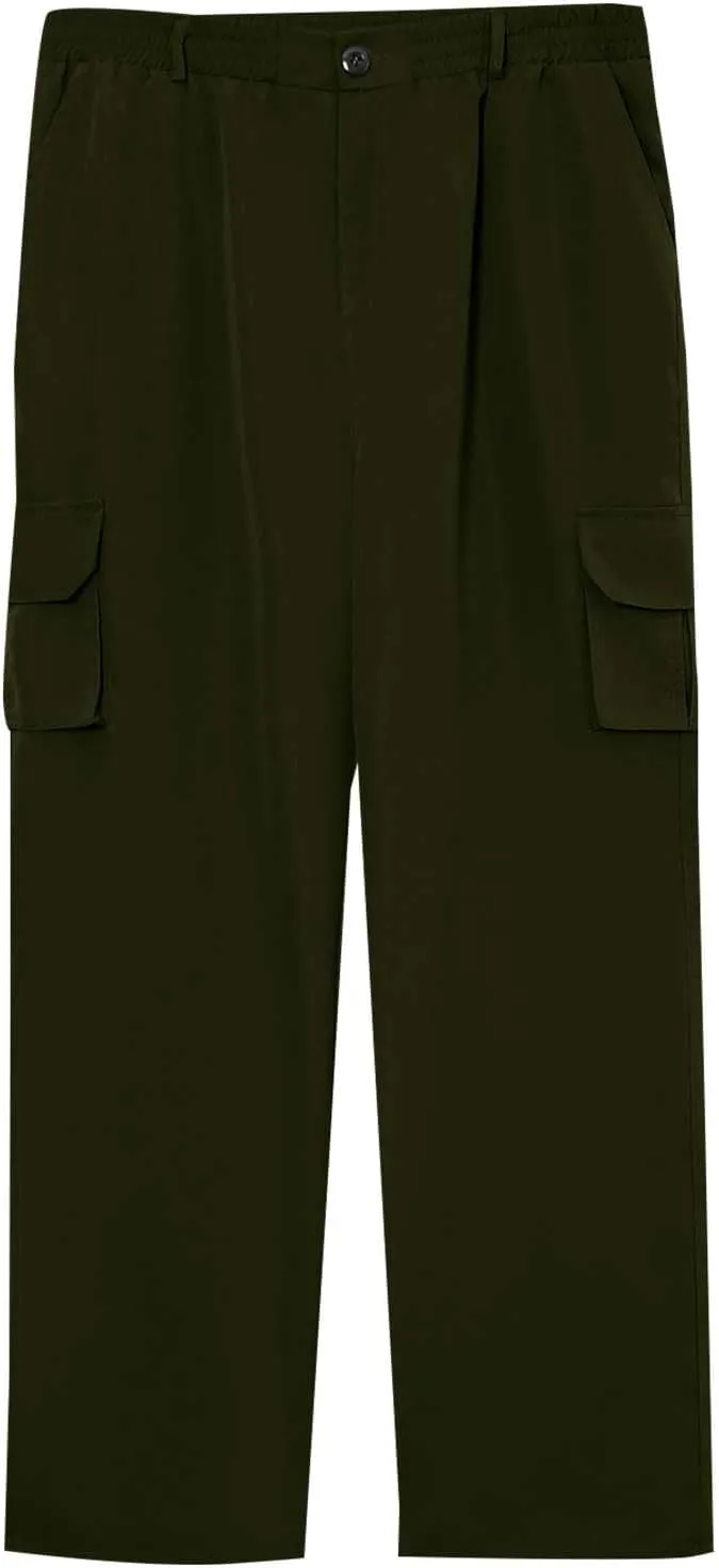 Mens Cargo Pants Thickened Pants Cotton Pocket Multi Color Large Sanitary Pants Multi Pockets Relaxed Fit