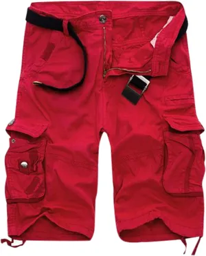 Mens Cargo Shorts Casual Summer Classic Fit Cotton Work Shorts Outdoor Hiking Short Pants With Multi Pockets (No Belt)