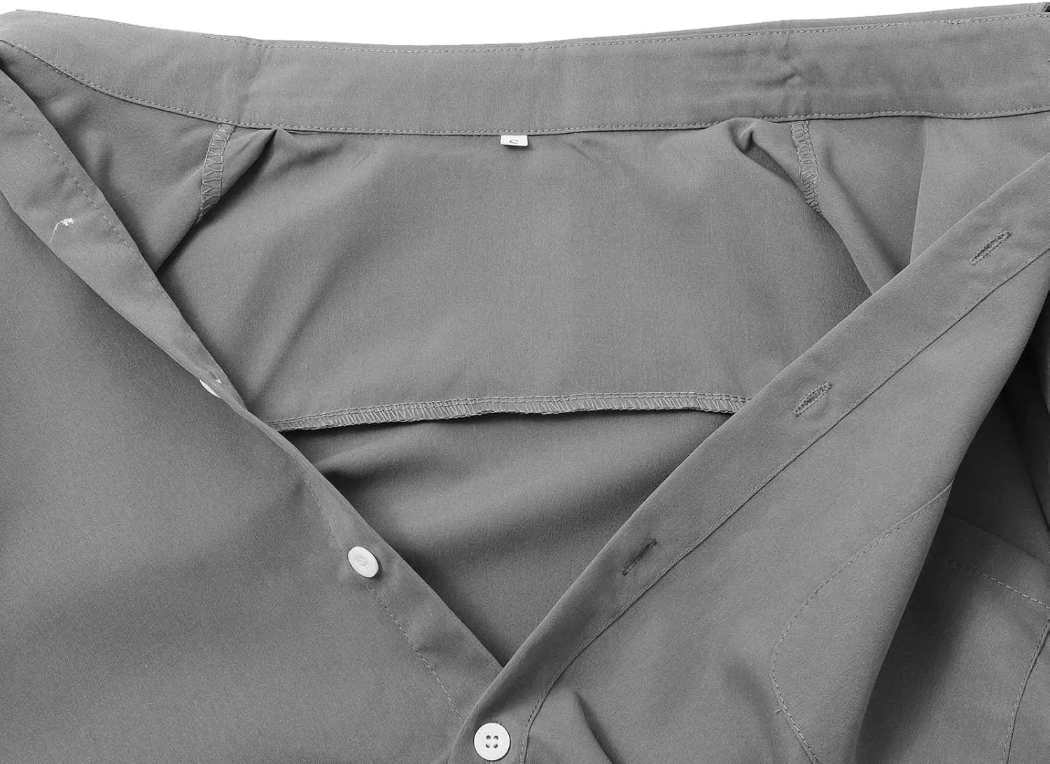 Mens Casual Button Down Shirts Slim Fit Solid Long Sleeve T Shirt Smart Gentleman Bussiness Work Golf Blouse Tees