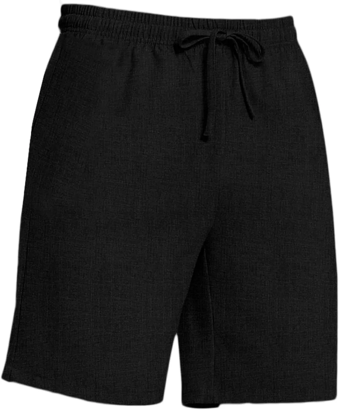 Mens Casual Cotton Linen Shorts - Elastic Waist Drawstring Summer Beach Shorts with Pockets, Light Weight Workout Pants