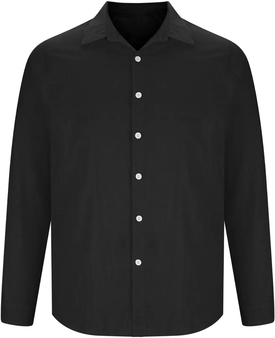 Mens Casual Linen Shirts 2025 Trendy Long Sleeve Button Down Lapel Summer Fashion Beach Outfit Baggy Vacation Tee Top