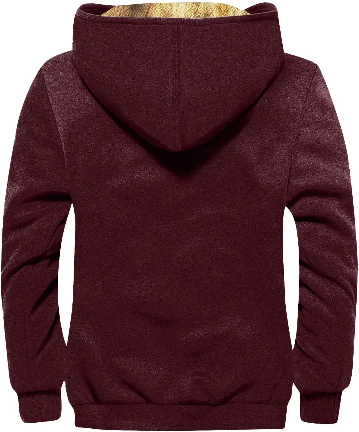 Mens Coat For Casual Trendy Long Sleeve Thickened Zip Up Hoodies Padded Vintage Jackets