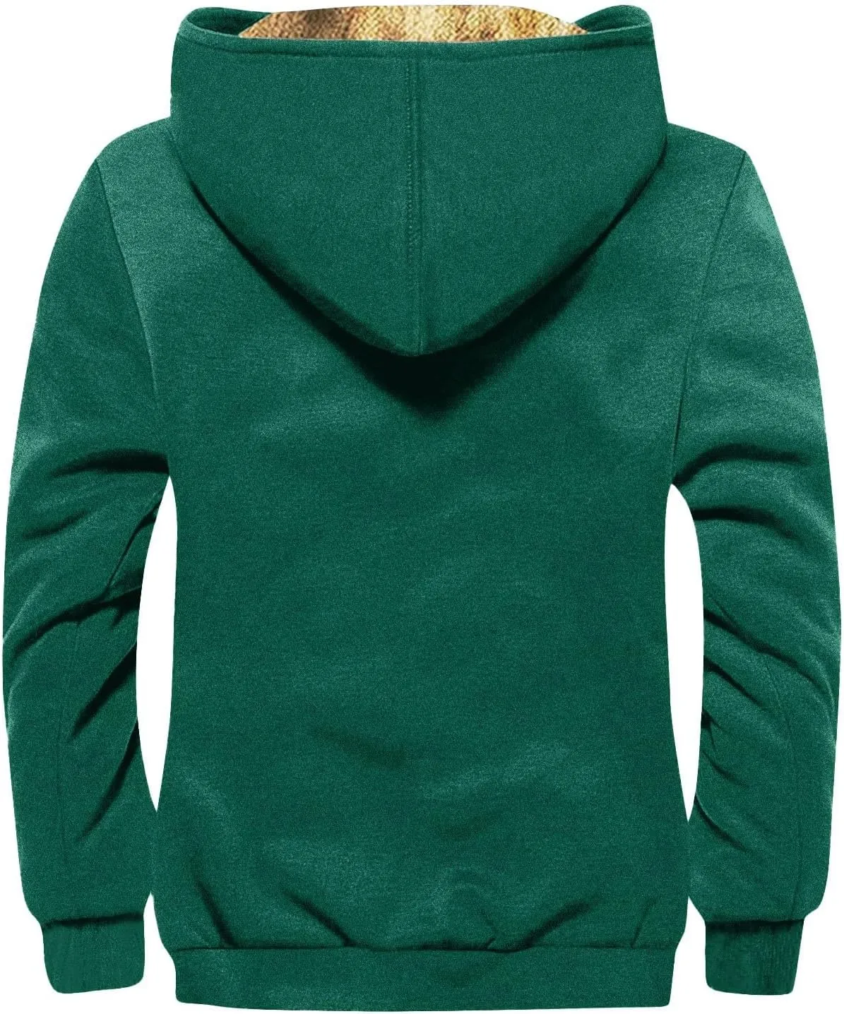 Mens Coat For Casual Trendy Long Sleeve Thickened Zip Up Hoodies Padded Vintage Jackets